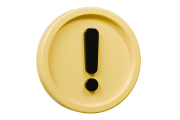 Wall Mural - 3d warning caution icon sign symbol isolated on purple background. error alert safety concept.3d min