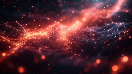 a modern digital abstract background showcasing 3d network abilities, technological processes, and d