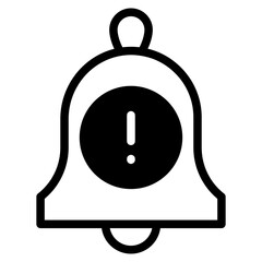 Poster - notification bell with exclamation mark icon