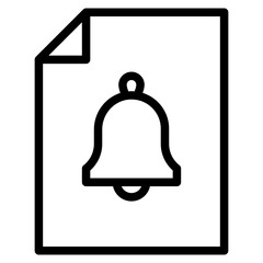 Canvas Print - document with bell notification icon