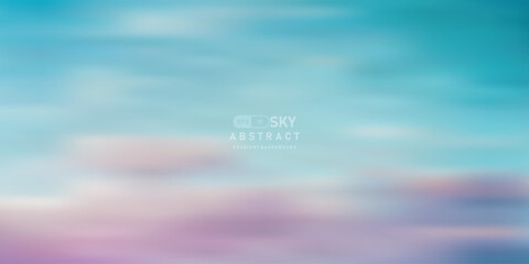 Poster - Blue sky and coolorful cloud abstract gradient vector background.
