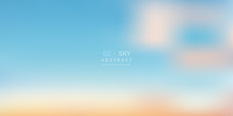 Poster - Blue sky and coolorful cloud abstract gradient vector background.