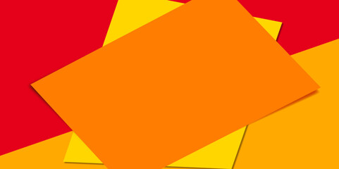 Sticker - Yellow orange geometry abstract background.