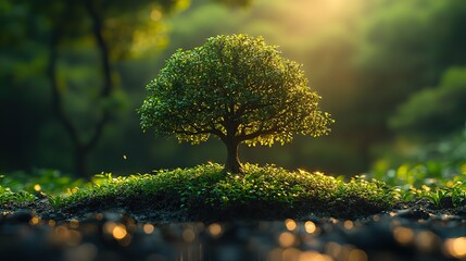 An image of a tree symbolizing technology in sustainability, highlighting the role of nature in promoting eco-friendly technological solutions.