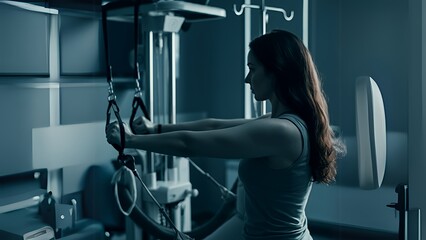 person in the gym working out, fitness concept, Generative AI