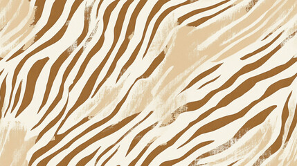 zebra print seamless patchwork pattern in beige camel and white paint. fashion trendy background for fabric design wallpaper
