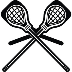 lacrosse sport vector illustration silhouette design concept