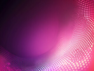 Poster - Abstract pink and purple background with a glowing dotted wave.