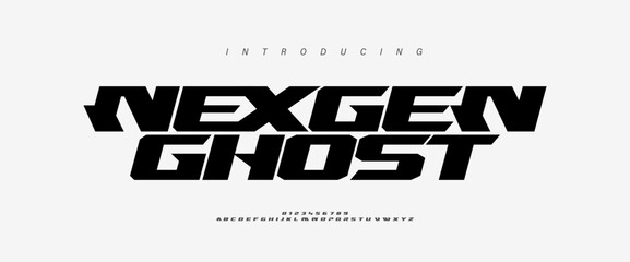 sport modern future logo alphabet font and number. typography abstract italic bold fonts technology,