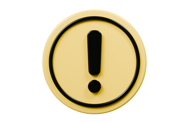 Wall Mural - 3d warning caution icon sign symbol isolated on purple background. error alert safety concept.3d min