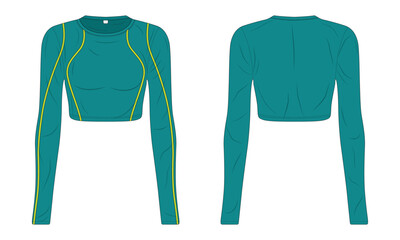 Sticker - Women's long sleeve sportswear mockup