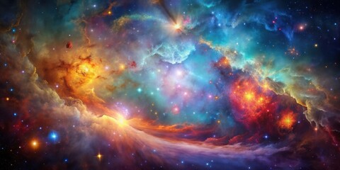 Wall Mural - Space galaxy nebula background with colorful stars and gas clouds, space, galaxy, nebula, background, stars, gas clouds