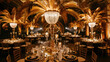 © Santy Hong - A Great Gatsby-themed wedding with art deco decor, gold accents, and a roaring 1920s-inspired celebration.