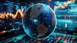 © Kedsara - Holographic globe with fluctuating exchange rates and trade routes, global economic relations, international business impact