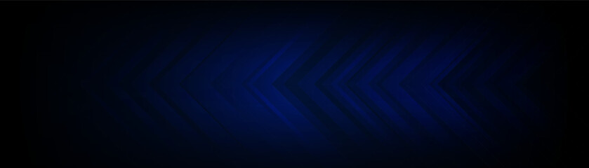 Poster - Abstract dark blue background with subtle geometric arrow pattern