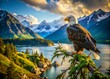 © Man888 - Majestic Bald Eagle Perched in Seward's Kenai Peninsula, Alaska - Wildlife Photography
