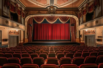 Historic theater with a stage and seats