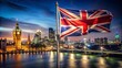 © Man888 - Night Photography of the United Kingdom Flag with Stunning City Lights