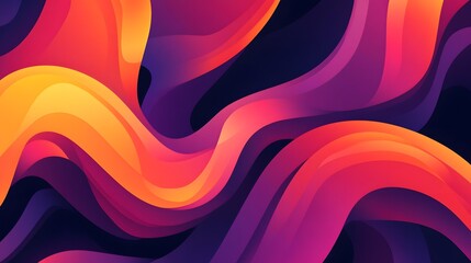 Abstract Background with Vibrant S-Shaped Waves and Gradient Colors