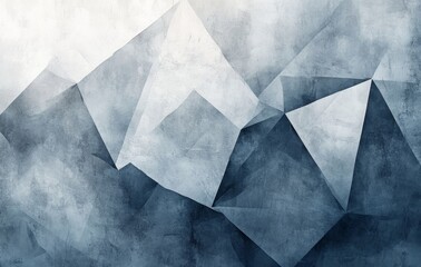 Wall Mural - Abstract geometric background with a gray and blue color scheme.