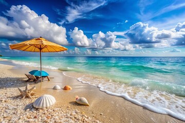 Serene Portrait at Blue Beach - Tranquil Coastal Vibes for Relaxation and Escape