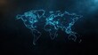 © KKC Studio - Digital World Map with Glowing Network Connections