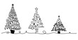 © PIPTA - Christmas pine tree line art vector