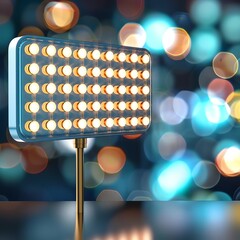 accountability sign glowing in bold, bright lights.