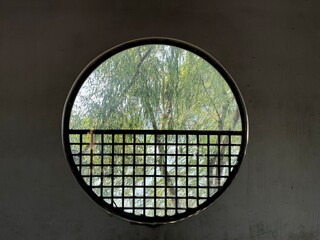 Chinese garden windows