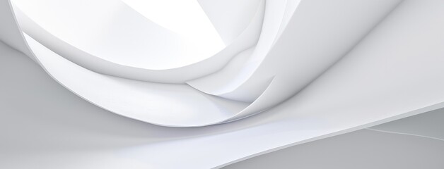 Poster - Abstract White Paper Waves on a Grey Background