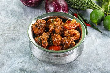 Asian cuisine - prawn in chili sauce