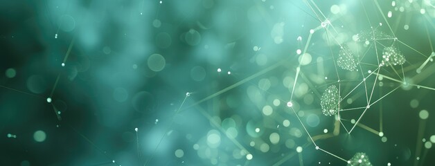 Wall Mural - Abstract Glowing Network Connections On Blue