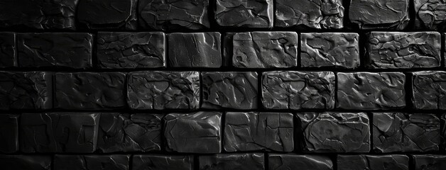 Sticker - Dark Textured Stone Wall Background Design