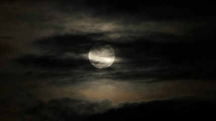 Wall Mural - Moonlight and cloudy dark background