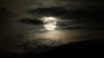Wall Mural - Moonlight and cloudy dark background