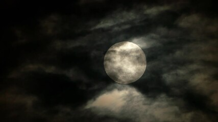 Wall Mural - Moonlight and cloudy dark background