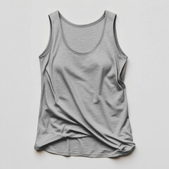 Women's Tank Top Mockup, isolated light grey background