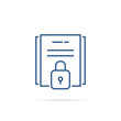 © infadel - blue confidentiality agreement icon with document