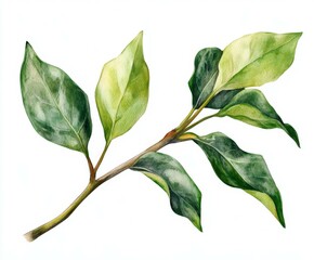 Wall Mural - Swietenia macrophylla branch showcasing vibrant green leaves in sunlight