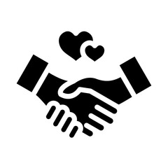 Poster - Handshake Vector Design Icon Style