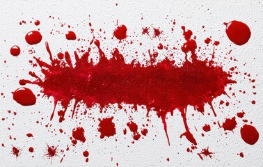 Poster - Red paint splash on white background