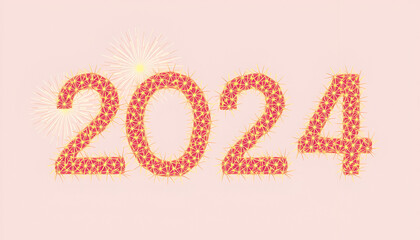 2024 simple new year typograph