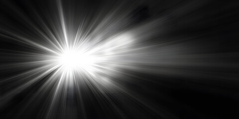 Wall Mural - Sun rays light or flash lights isolated on black background for overlay design