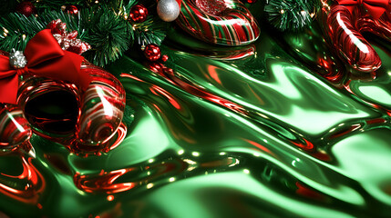 Green and Red Christmas Chrome