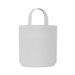 Wall Mural - Blank Reusable Canvas tote Cloth Shopping bag mockup of fabric with handle. Template of black and white cotton eco bag. 3d render illustration.