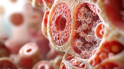 Poster - Microscopic View of Cells with Cilia.