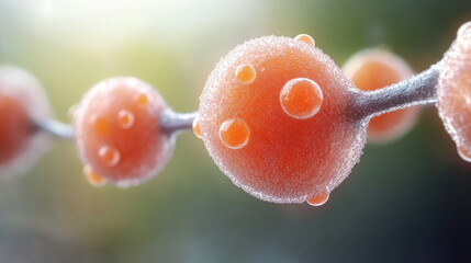 Poster - Microscopic Cell Structure with Bubbles.