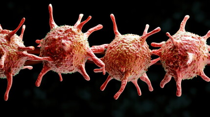 Aufkleber - Microscopic View of Cancer Cells.