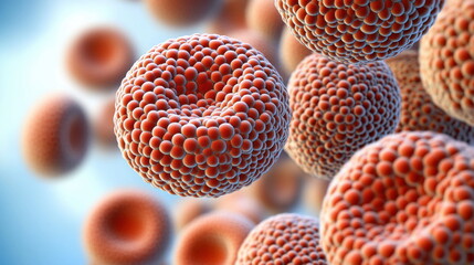 Poster - Microscopic 3D Render of Red Cells.