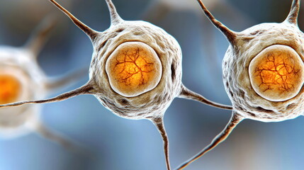 Poster - Microscopic View of Human Cells.